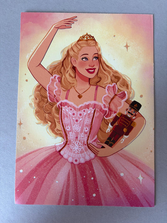 Barbie Nutrcracker Clara/ Sugar Plum Princess A5 Art Print