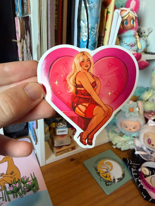 Sabrina Carpenter - Bed Chem - Heart Sticker