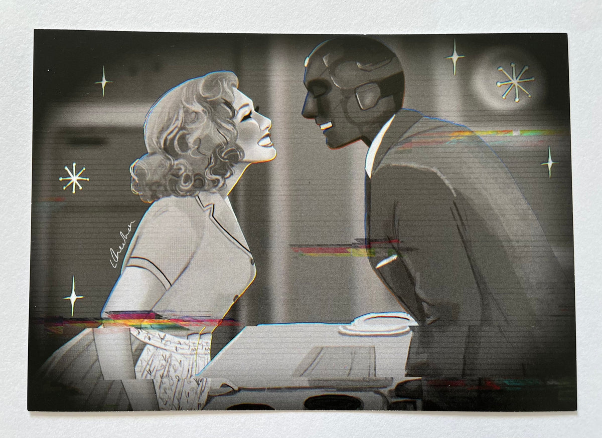 Wandavision Wanda and Vision Art Print