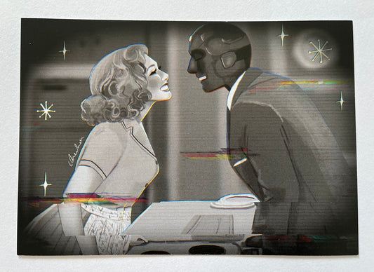 Wandavision Wanda and Vision Art Print