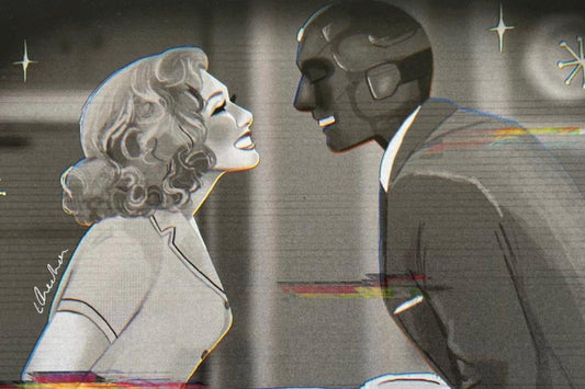 Wandavision Wanda and Vision Art Print