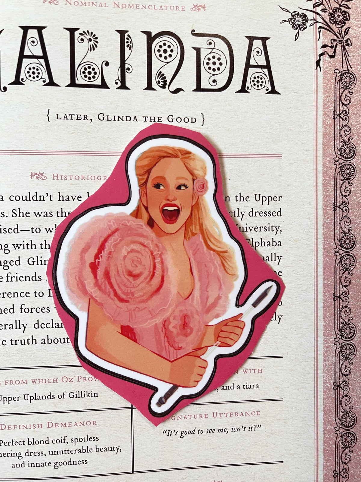 Galinda Wicked Character Stickers