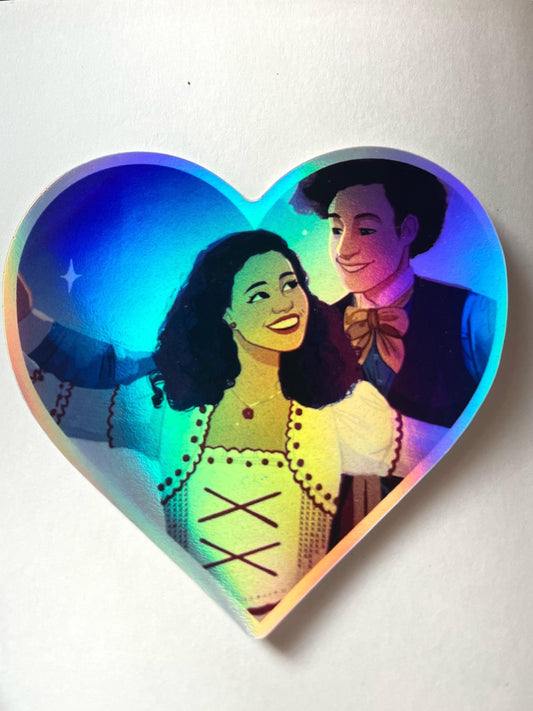 Wicked Nessa and Boq Holographic Sticker