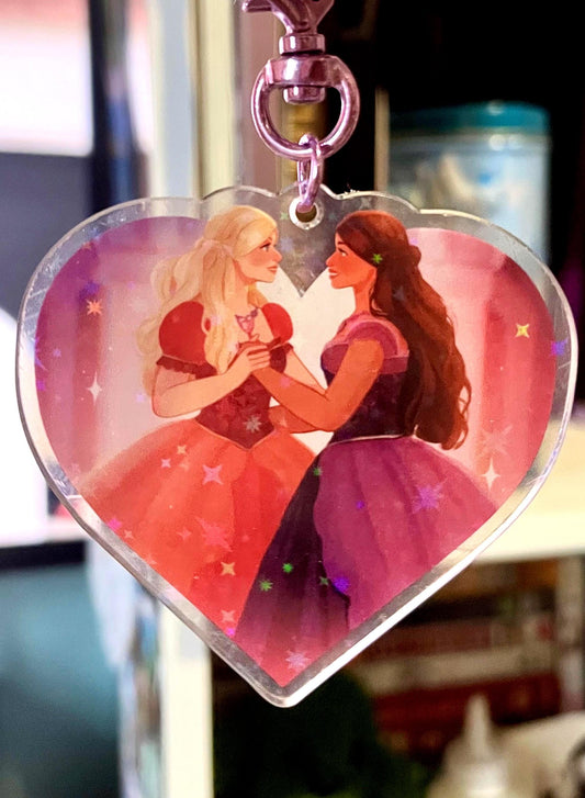 Diamond Castle Alexa and Liana Barbie Holographic Keyring
