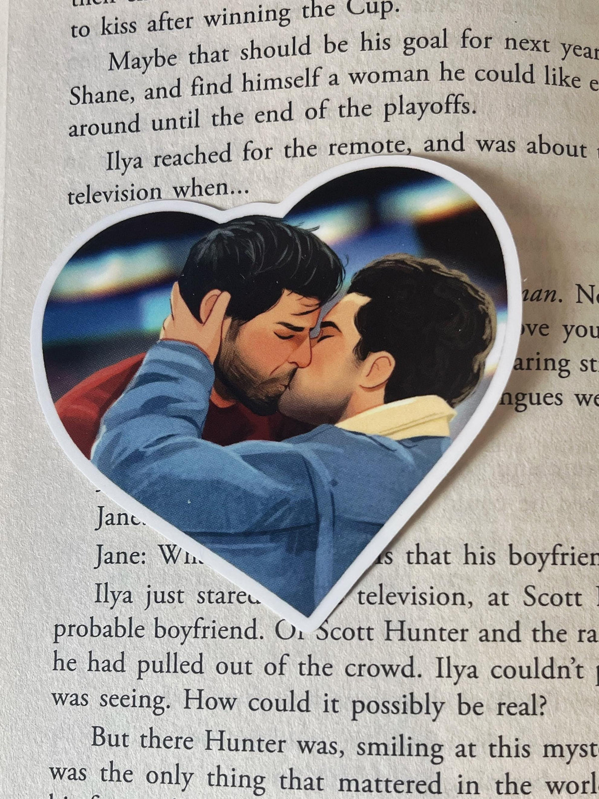 Heated Rivalry Scott and Kip Kiss Sticker