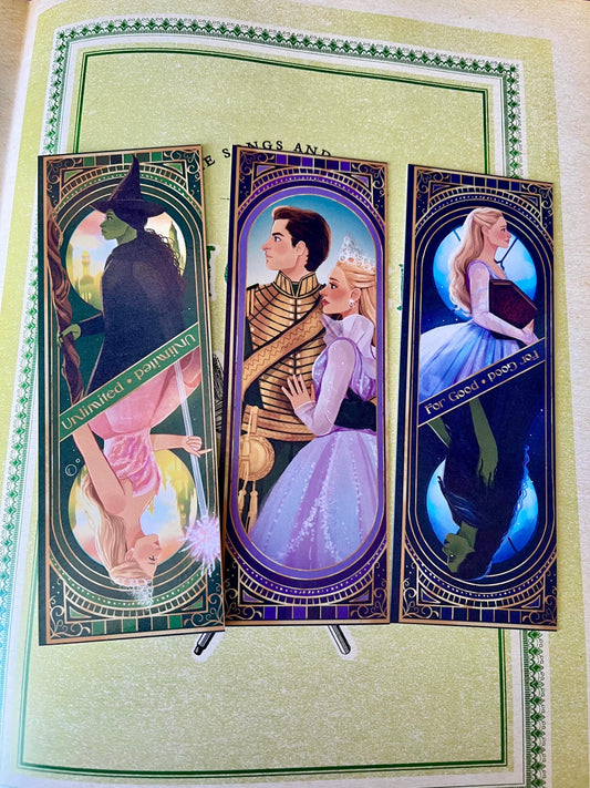 Wicked Movie Inspired Character Bookmarks