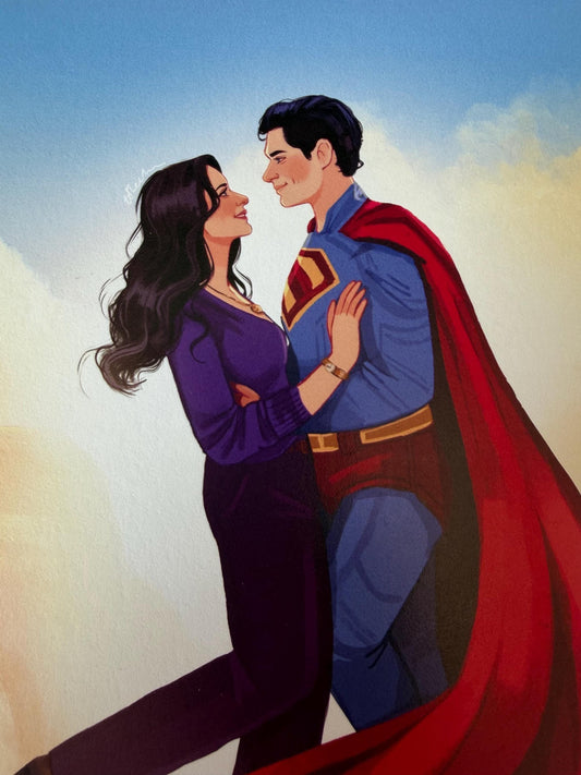 clark and lois A5 Art Print