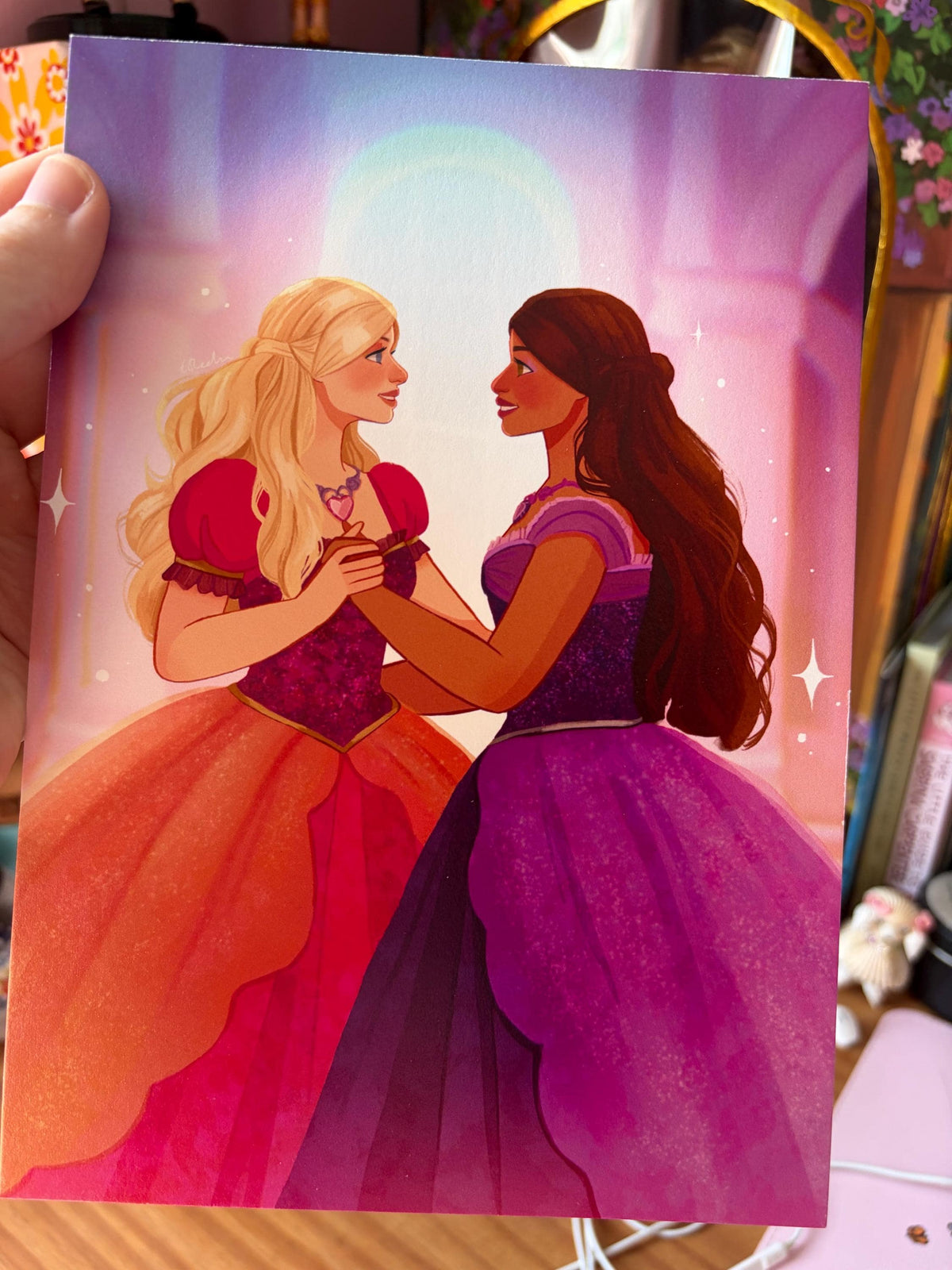 Diamond Castle Alexa and Liana A5 Art Print