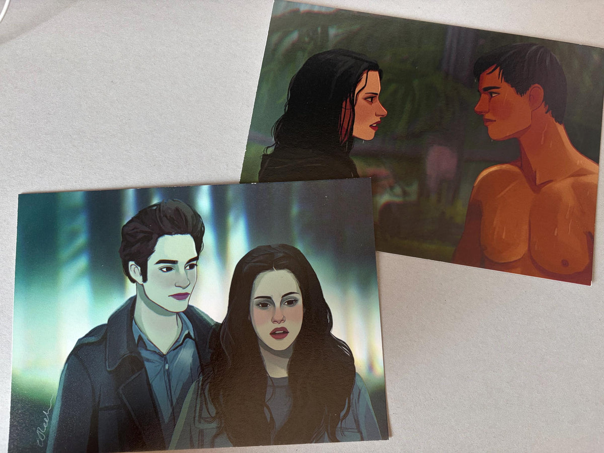 Twilight Bella and Jacob A5 Art Print