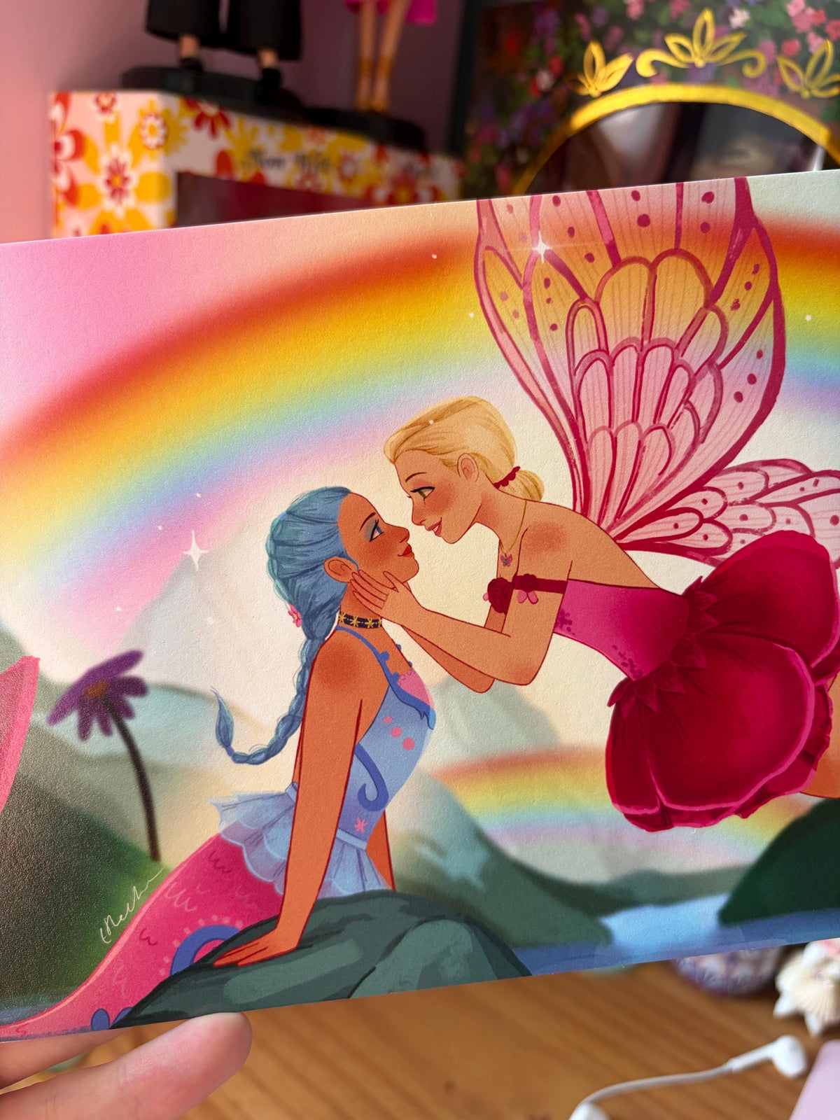 Fairytopia Mermaidia Elena and Nori Barbie A5 Art Print