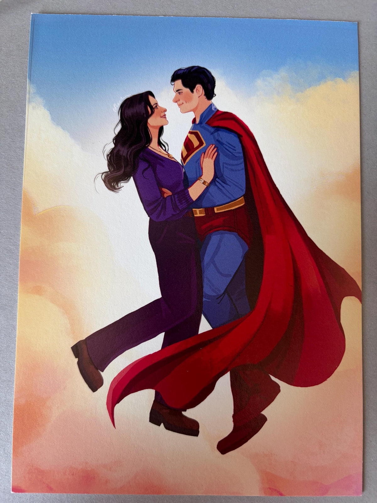 clark and lois A5 Art Print