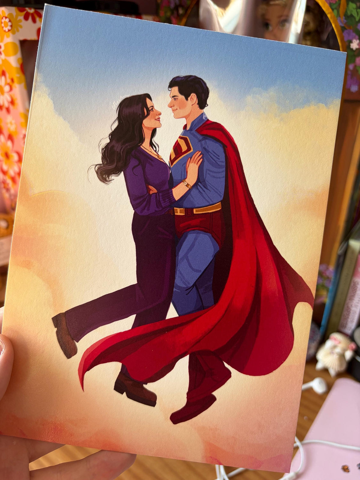 clark and lois A5 Art Print