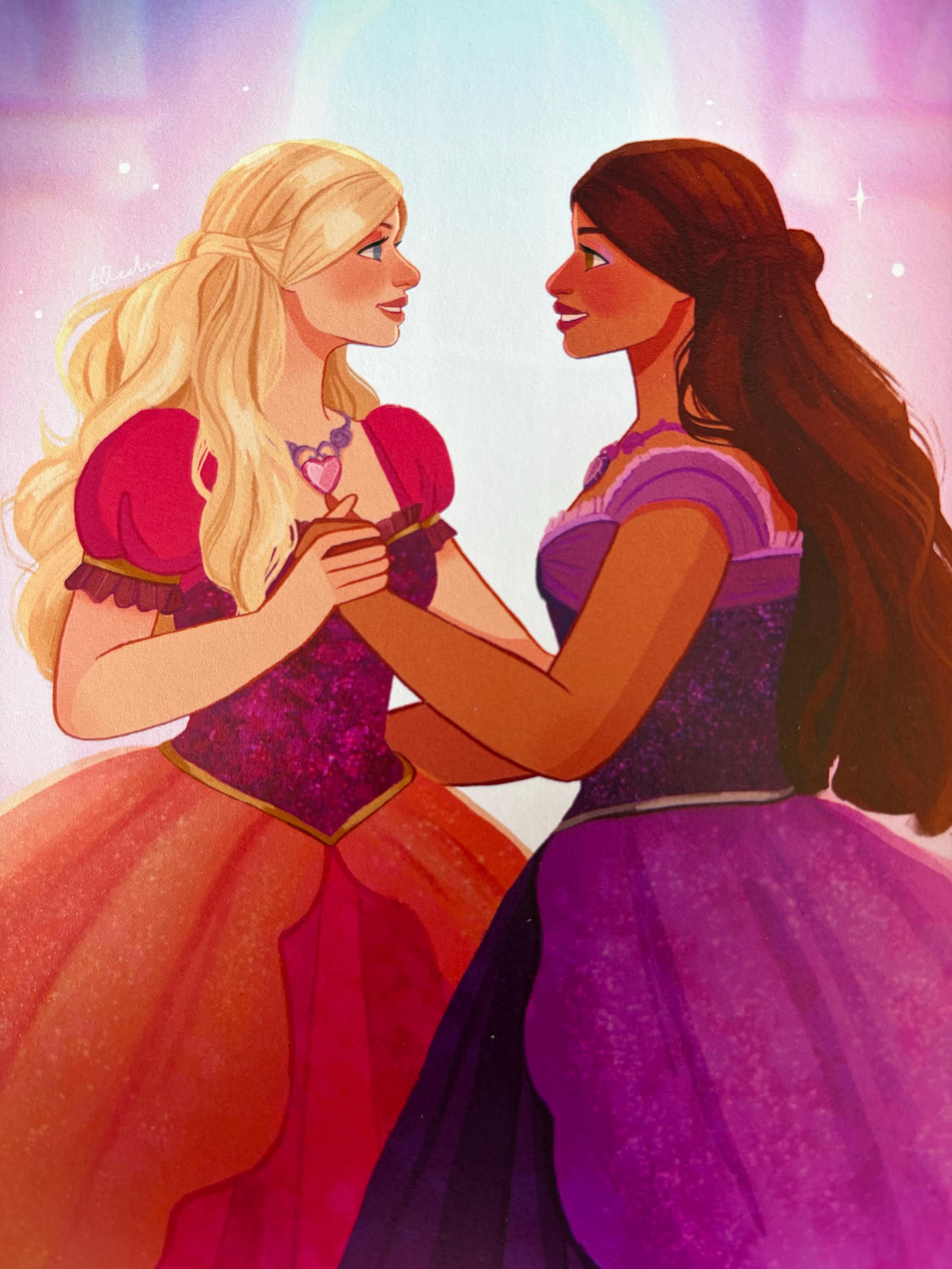 Diamond Castle Alexa and Liana A5 Art Print