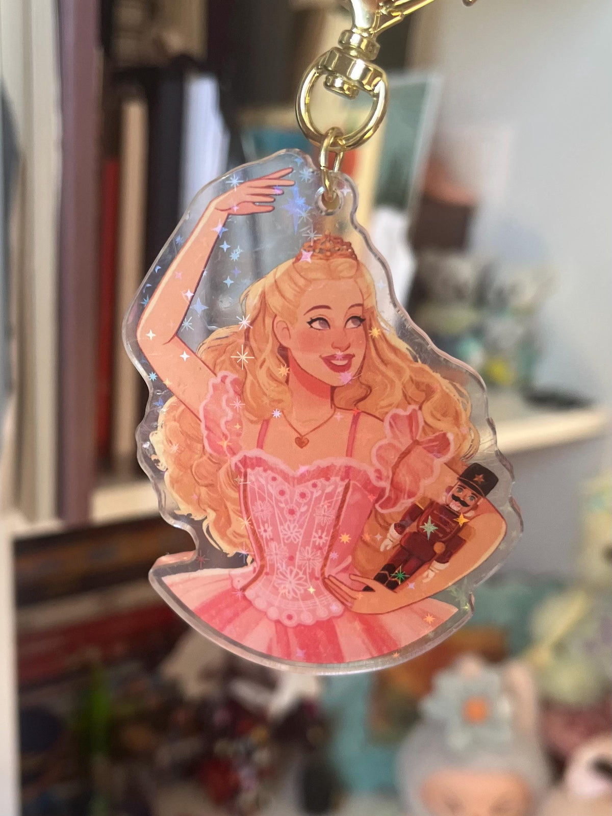 Barbie Nutcracker Clara Holographic Keyring